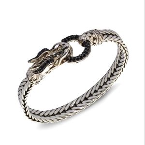 John Hardy Naga silver bracelet with black sapphires!